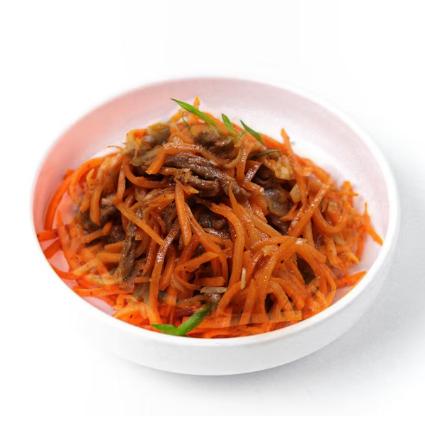 Морковка с мясом по корейский